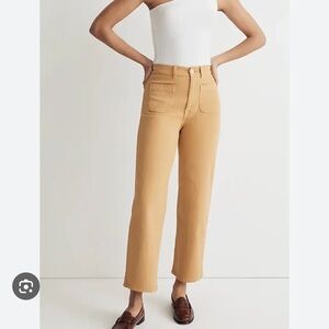 NWT Madewell Perfect Vintage Wide Leg Crop Pant-Earthen Gold-33
